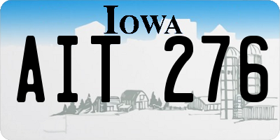 IA license plate AIT276