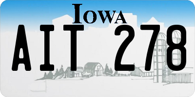 IA license plate AIT278