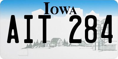 IA license plate AIT284
