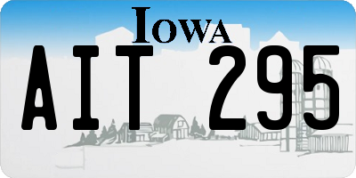 IA license plate AIT295