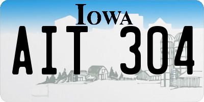 IA license plate AIT304