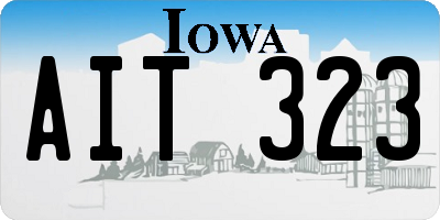 IA license plate AIT323