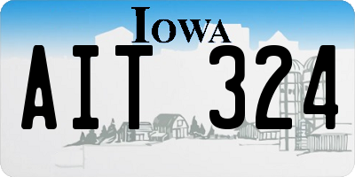 IA license plate AIT324