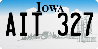 IA license plate AIT327