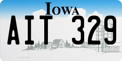 IA license plate AIT329