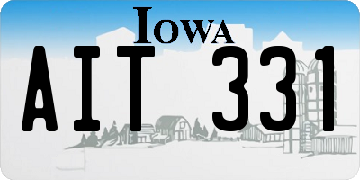 IA license plate AIT331
