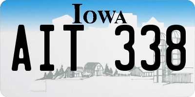 IA license plate AIT338