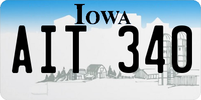 IA license plate AIT340