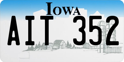 IA license plate AIT352