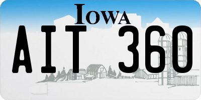 IA license plate AIT360