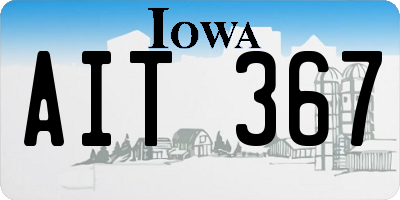IA license plate AIT367