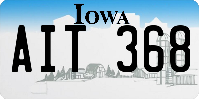 IA license plate AIT368