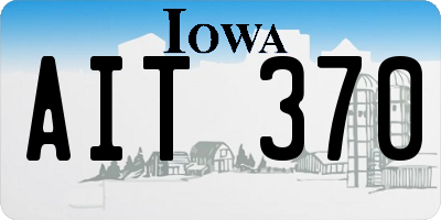 IA license plate AIT370