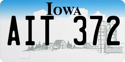 IA license plate AIT372