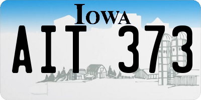 IA license plate AIT373