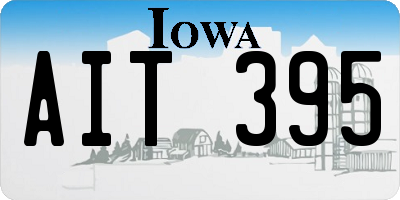 IA license plate AIT395