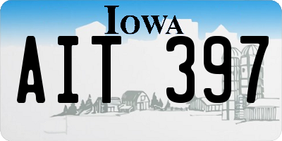 IA license plate AIT397