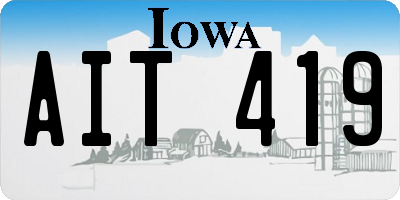 IA license plate AIT419