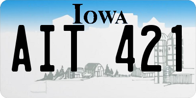 IA license plate AIT421