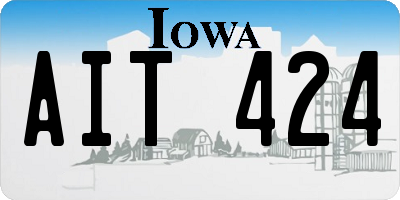IA license plate AIT424