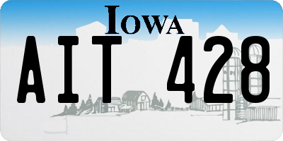 IA license plate AIT428