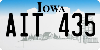 IA license plate AIT435
