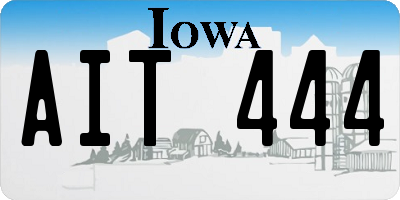 IA license plate AIT444
