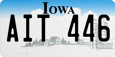 IA license plate AIT446