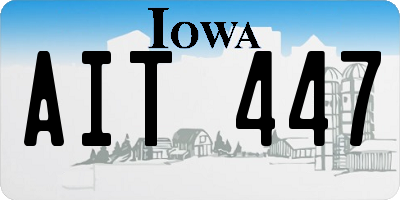 IA license plate AIT447