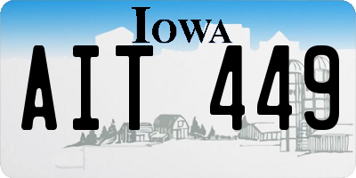 IA license plate AIT449