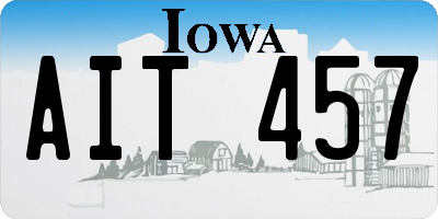 IA license plate AIT457