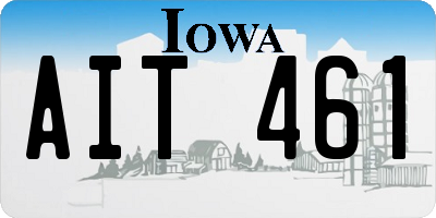 IA license plate AIT461