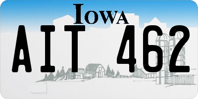 IA license plate AIT462