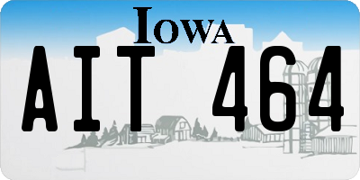 IA license plate AIT464