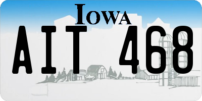 IA license plate AIT468