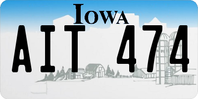 IA license plate AIT474