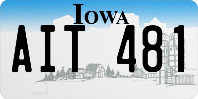 IA license plate AIT481