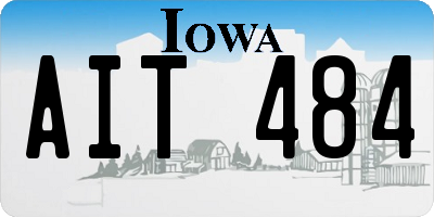 IA license plate AIT484