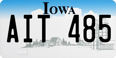 IA license plate AIT485