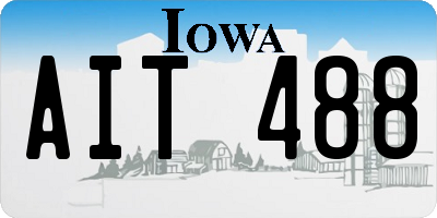 IA license plate AIT488