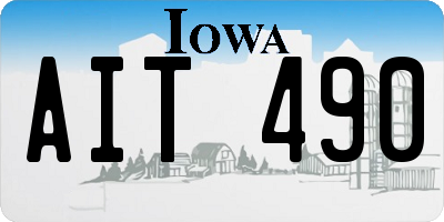 IA license plate AIT490