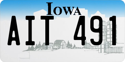 IA license plate AIT491
