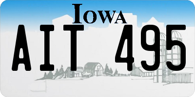 IA license plate AIT495