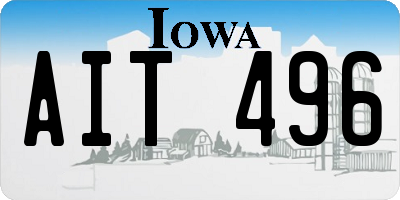 IA license plate AIT496