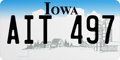 IA license plate AIT497