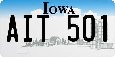 IA license plate AIT501