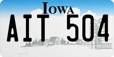 IA license plate AIT504