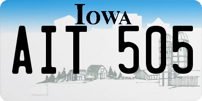 IA license plate AIT505