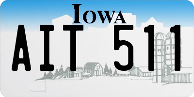 IA license plate AIT511