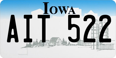 IA license plate AIT522